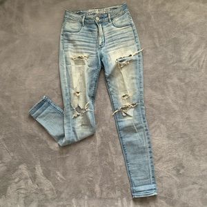 Vintage Ripped Sky High 4-way Stretch Skinny Jeans
